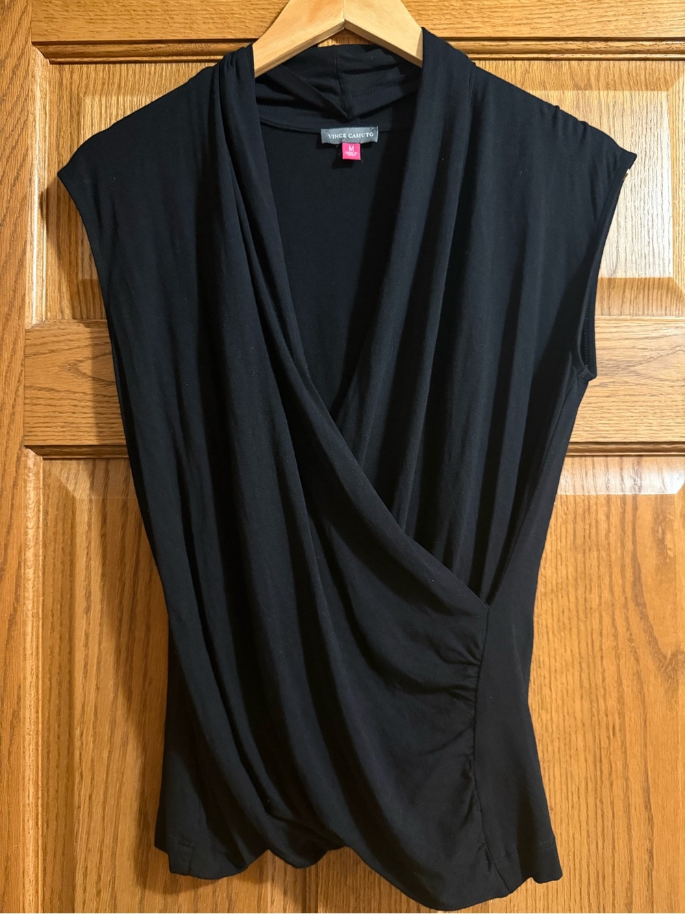 Vince Camuto Black Sleeveless Crossover top - size medium